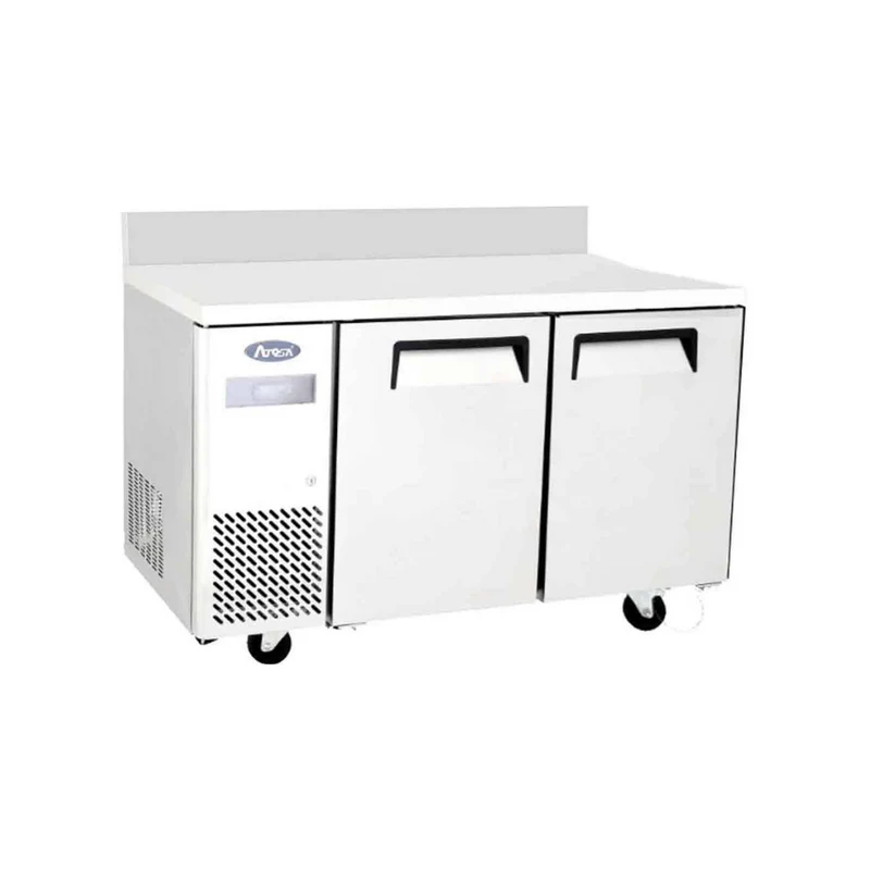 Table réfrigérée négative avec dosseret 2 portes - 370L