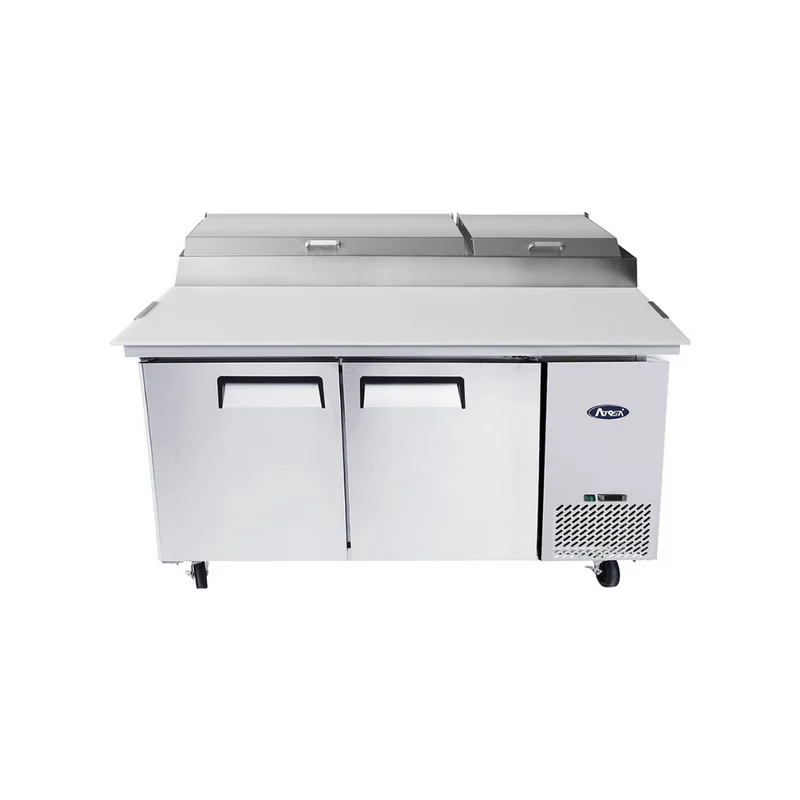 Table de préparation à pizza réfrigérée 2 portes - 530L