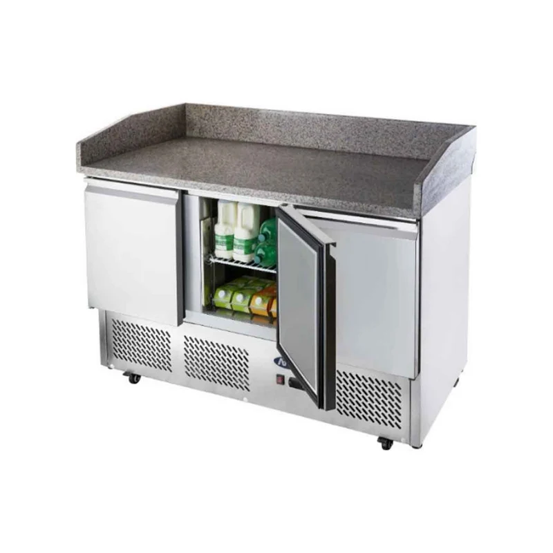 Table à pizza réfrigérée positive en granit 3 portes - 380L