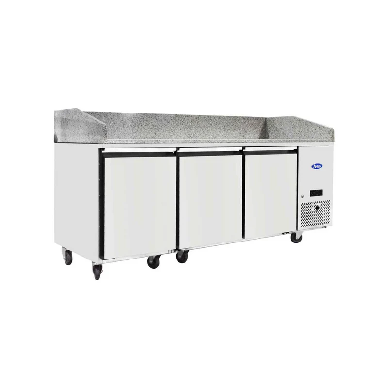 Table à pizza réfrigérée positive en granit 3 portes - 580L