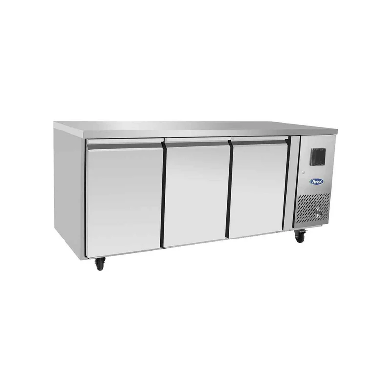 Table réfrigérée négative sans dosseret 3 portes - 420L
