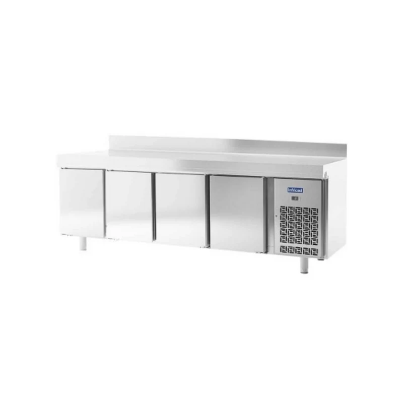 Table réfrigérée positive avec dosseret 4 portes - 630L