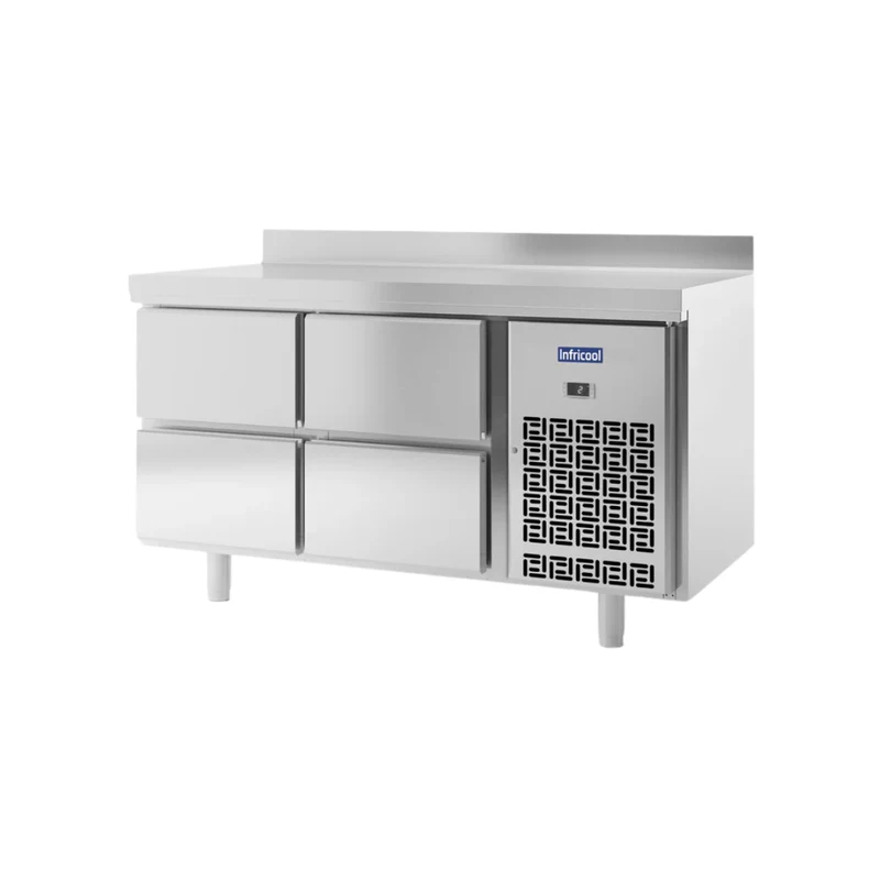 Table réfrigérée positive avec dosseret 2 portes - 305L