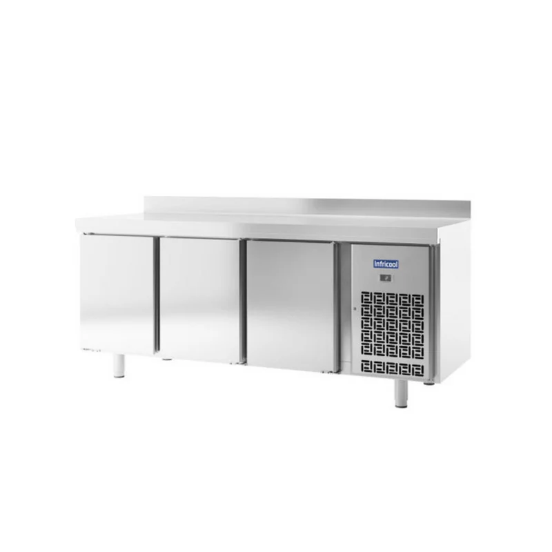 Table réfrigérée positive avec dosseret 4 portes - 540L