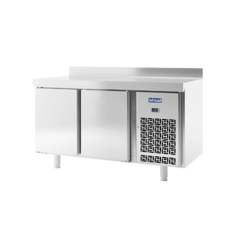 Table réfrigérée positive avec dosseret 2 portes - 255L