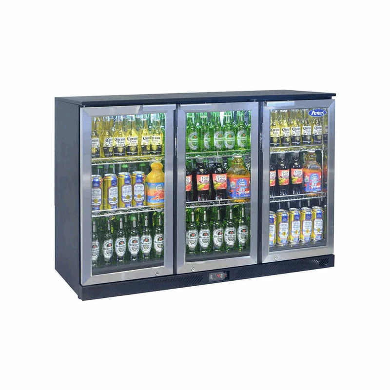 Arrière-bar réfrigéré 3 portes vitrées - 320L