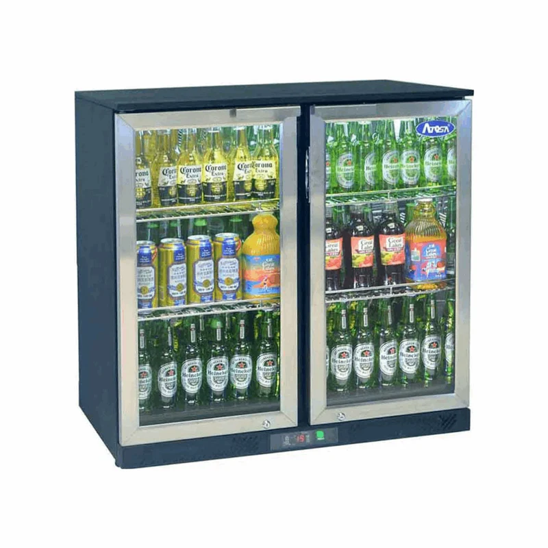 Arrière-bar réfrigéré 2 portes vitrées - 220L