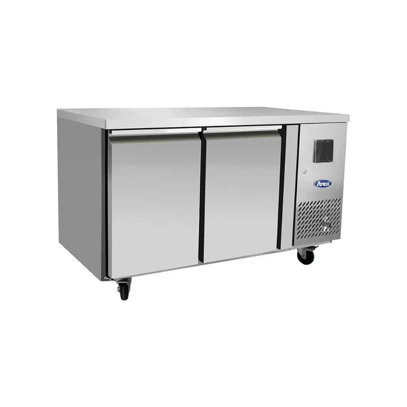 Table réfrigérée positive sans dosseret 2 portes - 240L