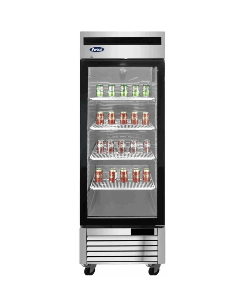 Armoire réfrigérée positive inox 1 porte vitrée - 610L
