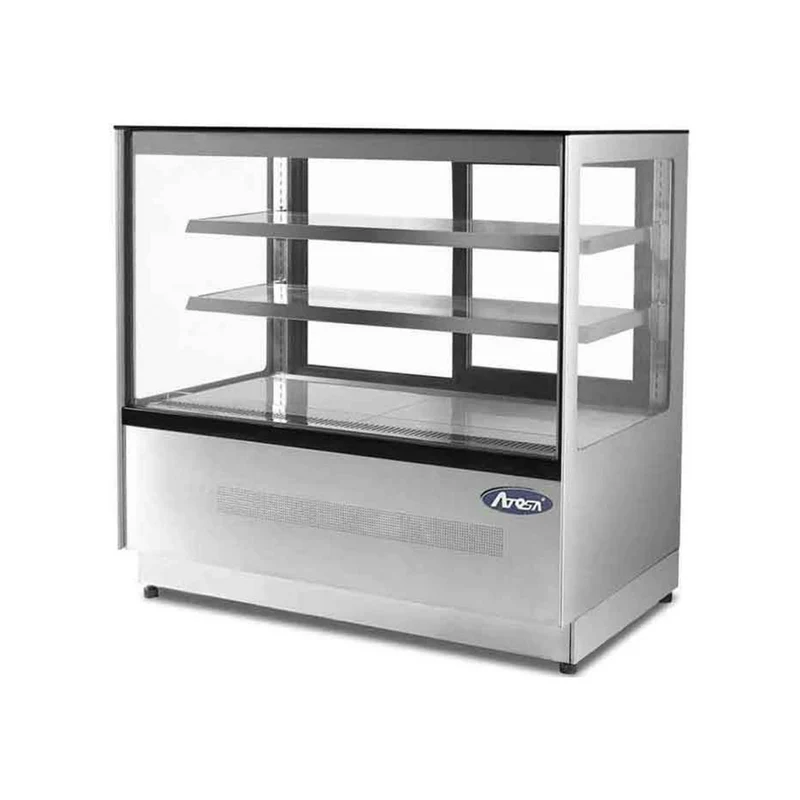 Vitrine panoramique inox 3 niveaux - 570L