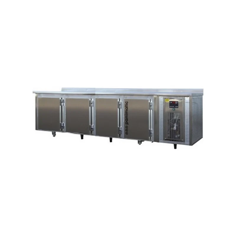 Tour réfrigéré 4 portes avec dessus et dosseret inox