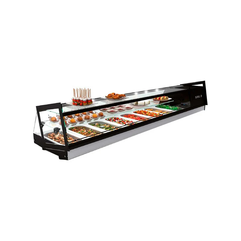 Vitrine réfrigérée FOOD Kube à poser 3 niveaux 4 GN 1/3