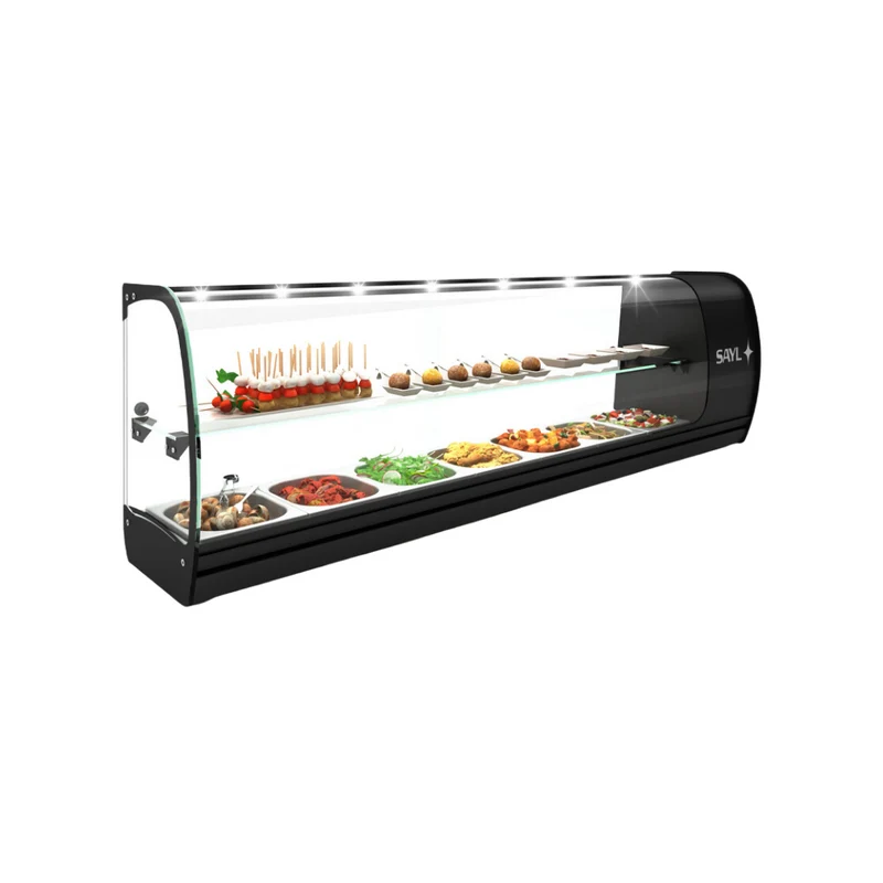 Vitrine réfrigérée TAPAS Slim à poser 2 niveaux 7 GN 1/6