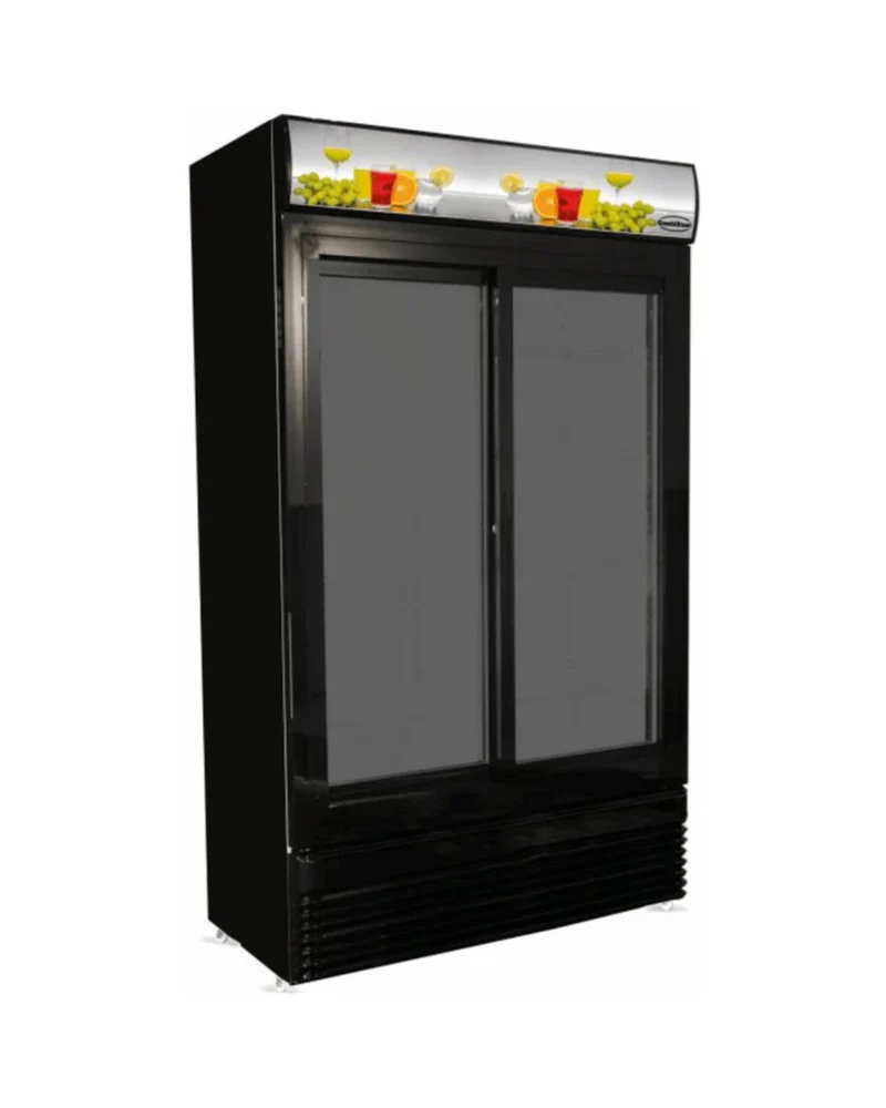 Armoire réfrigérée à boisson positive - 2 portes coulissantes