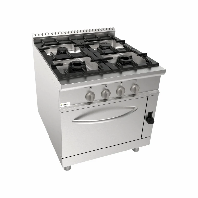 Cuisinière à gaz 4 feux sur four