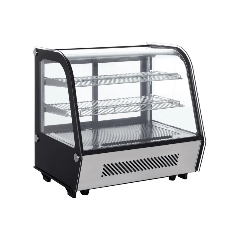 Vitrine à dessert réfrigérée à poser vitre bombée - 120L