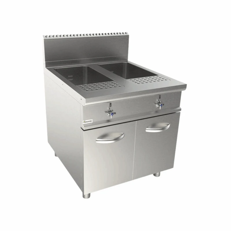Cuiseur à pâtes gaz 2 bacs 80L