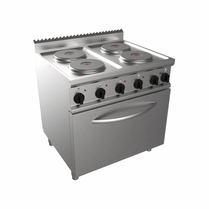 Cuisinière électrique 4 feux sur four électrique